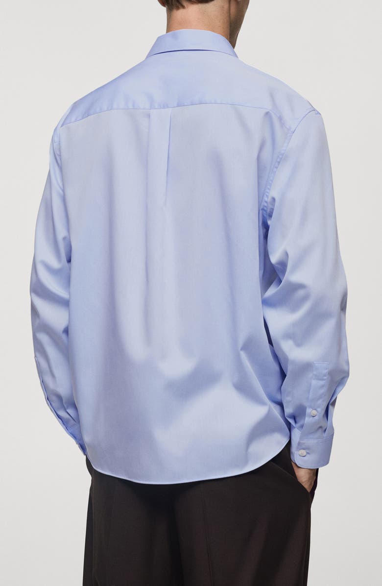 MANGO Cotton Poplin Button-Up Shirt, Alternate, color, 