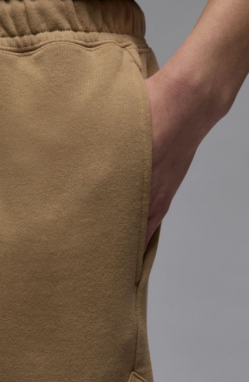 Jordan Flight Fleece Diamond Shorts In Brown