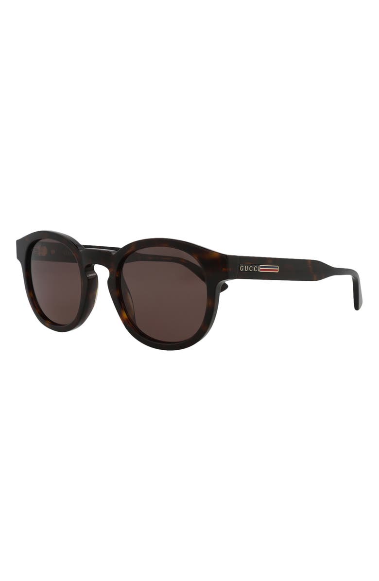 Gucci 49mm Oval Sunglasses, Alternate, color, Havana Havana Brown
