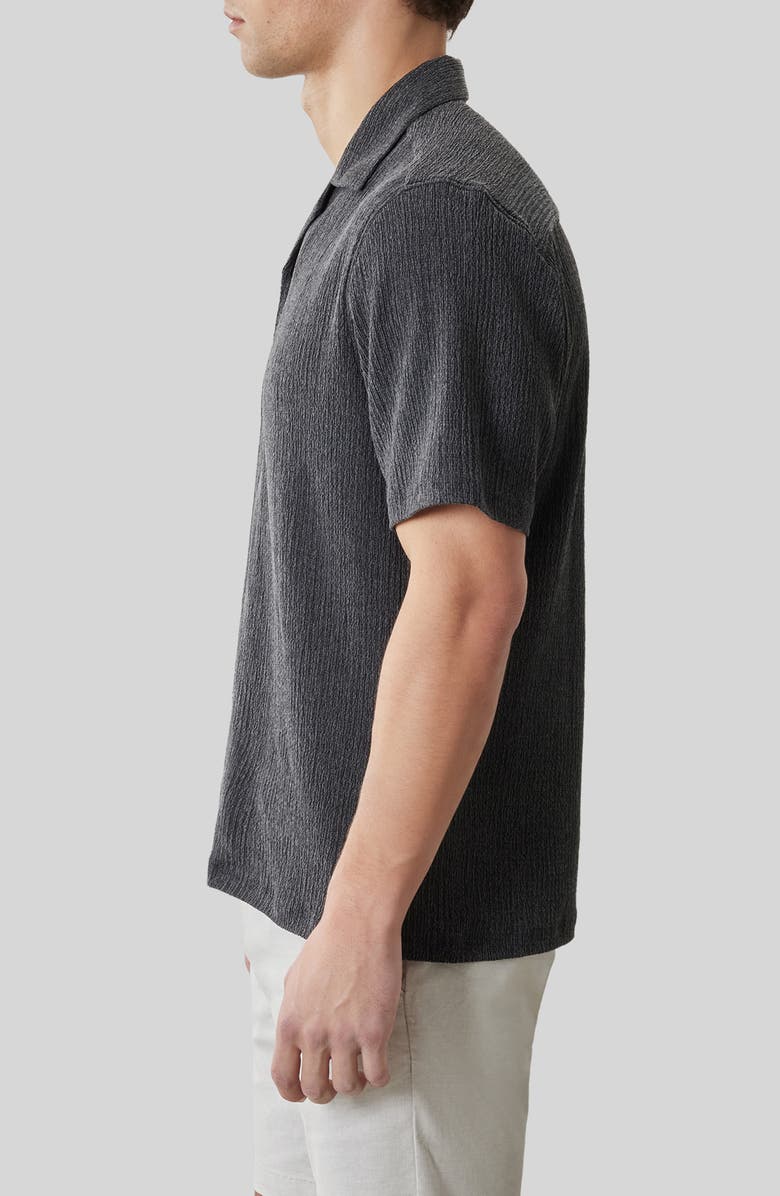 Robert Barakett Kaezor Crepe Camp Shirt, Alternate, color, Charcoal