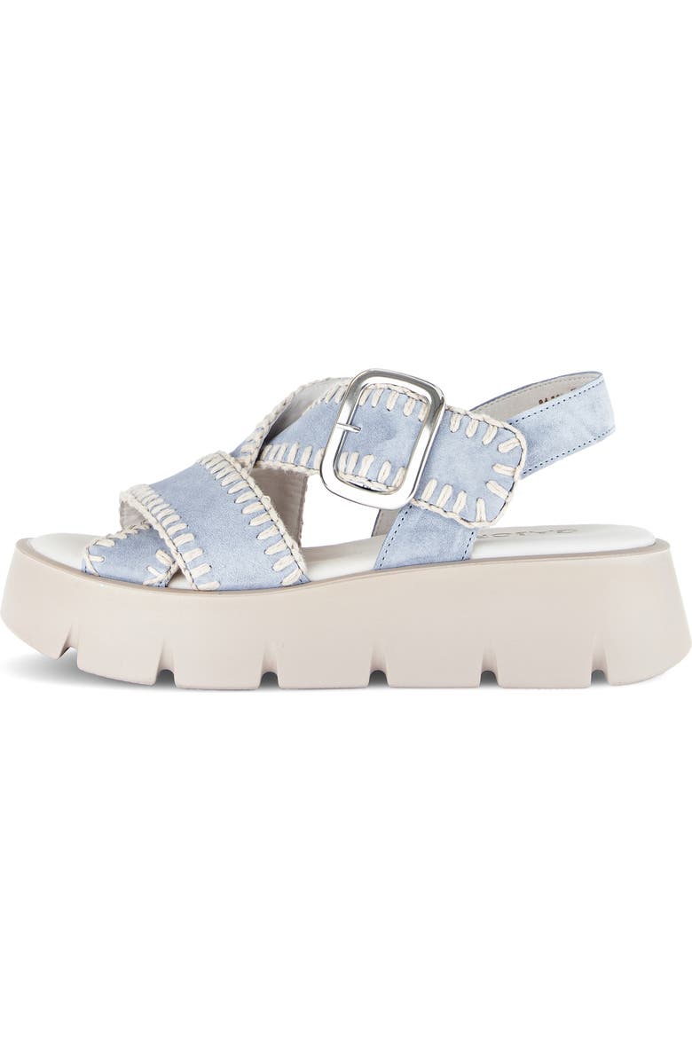 Gabor Ankle Strap Platform Sandal, Alternate, color, Sky