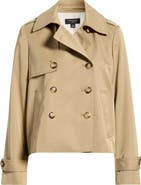 Tahari ASL Cropped Trench Coat