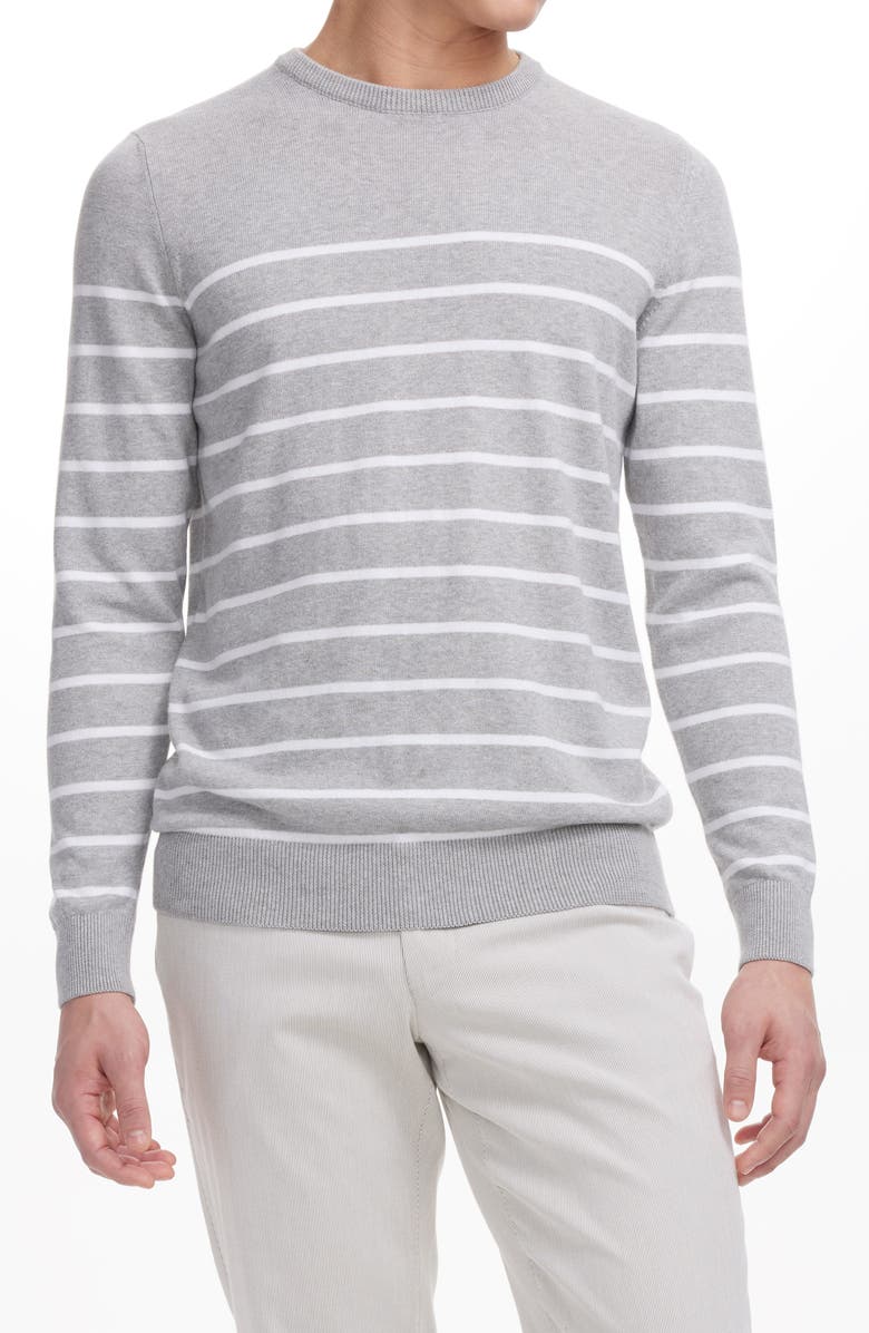 Jack Victor Cedar Stripe Organic Cotton Sweater, Main, color, 