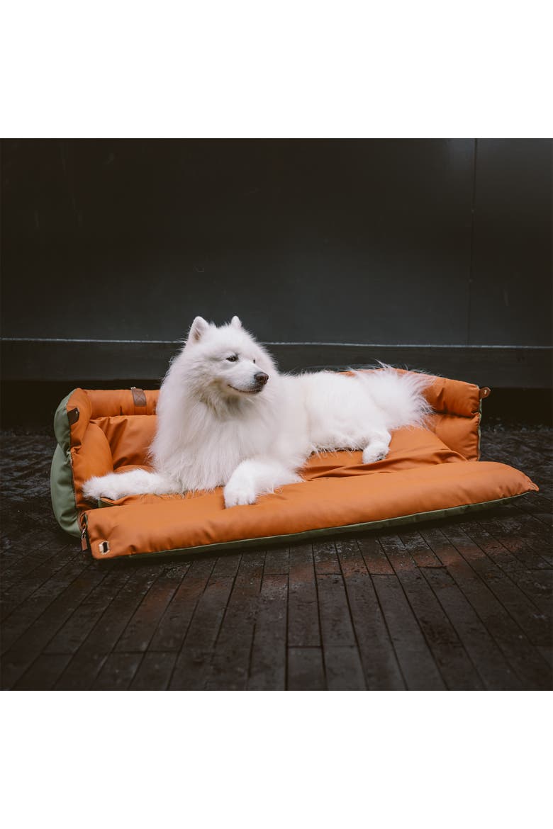 Voyager Dog Car Booster Bed, Alternate, color, Orange Green