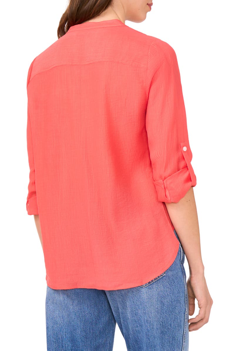 Halogen<sup>®</sup> Textured Utility Shirt, Alternate, color, Deep Sea Coral