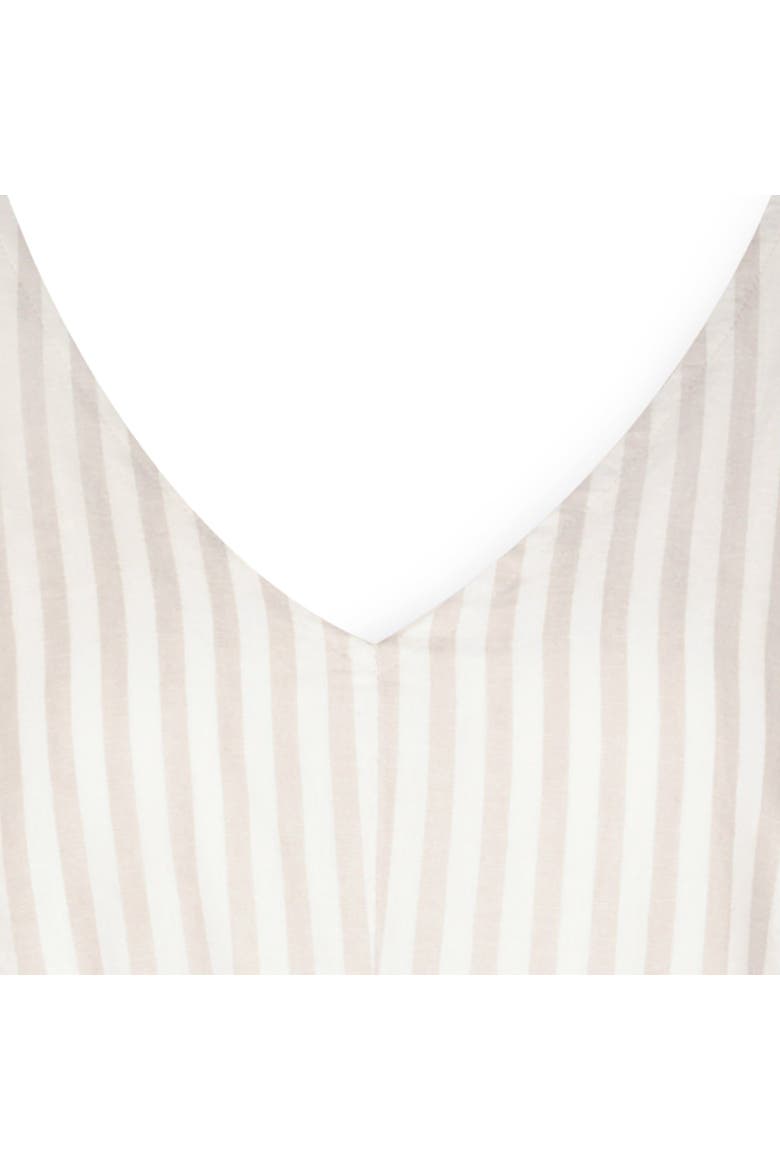 Womens' Tie-Waist Wide Leg Jumpsuit, Alternate, color, Light Taupe Stripe