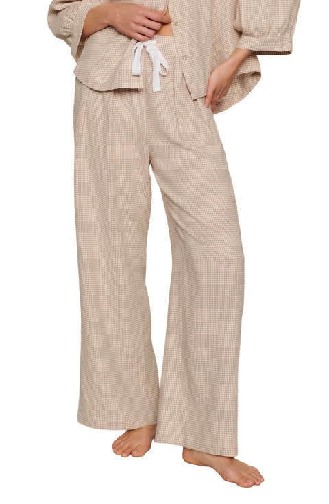 Linen Blend Drawstring Lounge Pants