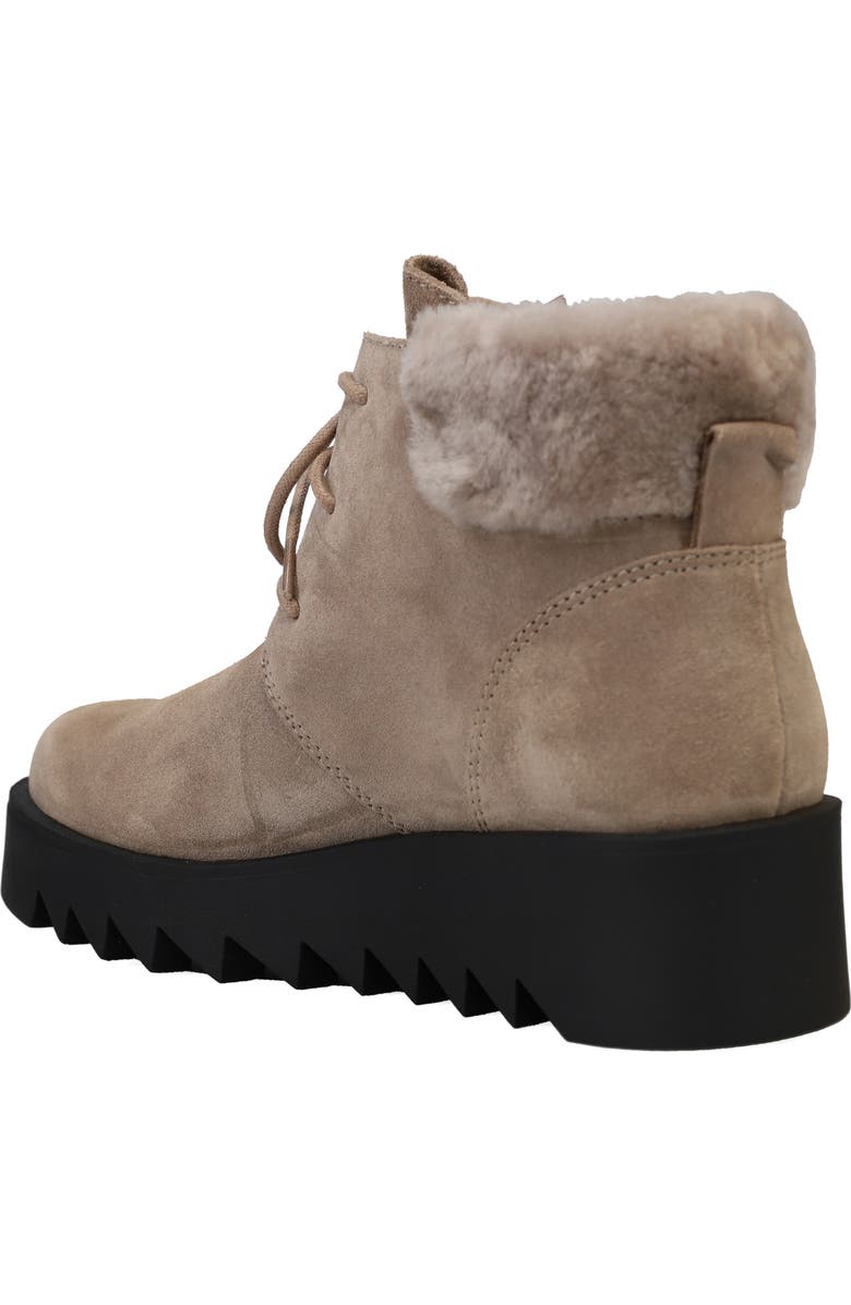 Eileen Fisher Kenille Genuine Shearling Trim Wedge Bootie, Alternate, color, Marble