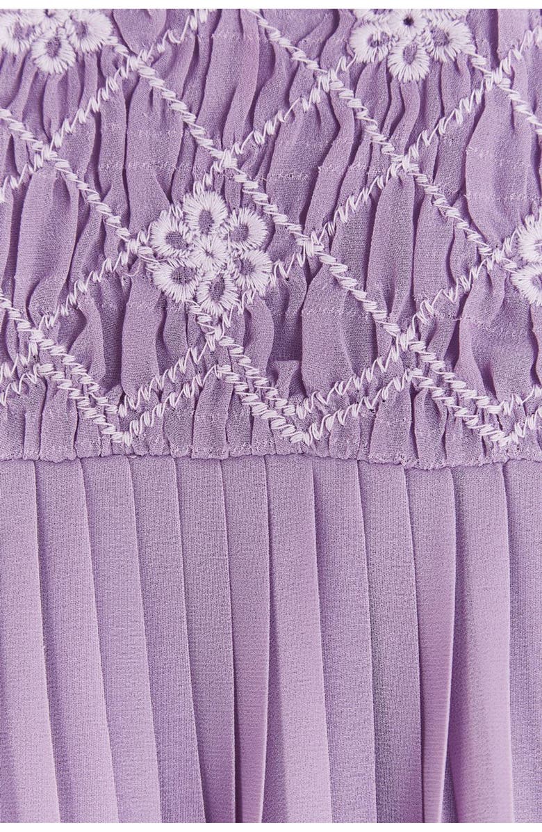 Babycottons Elegant Poppy Pleated Dress For Infant, Alternate, color, Purple