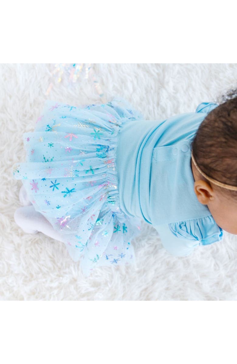 Sweet Wink Snow Princess Iridescent Long Sleeve Tutu Bodysuit, Alternate, color, 