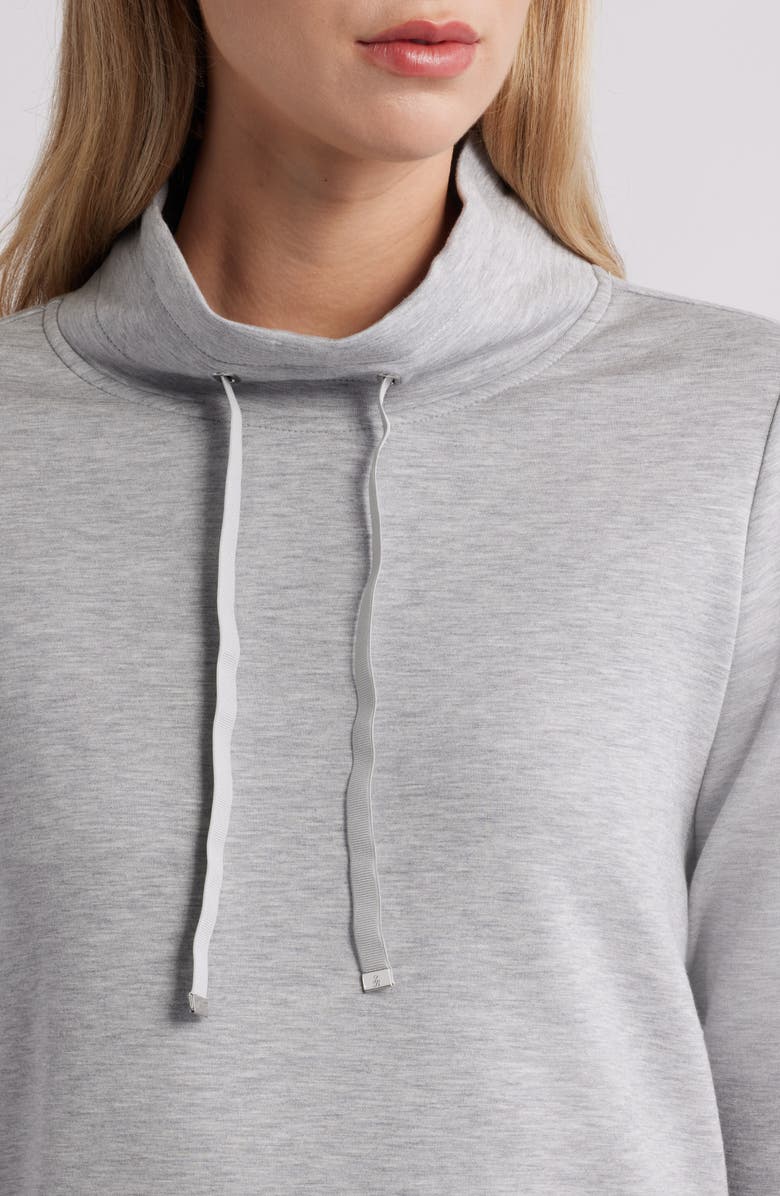 Tommy Bahama Palm Voyage Mock Neck Sweatshirt, Alternate, color, Pearl Grey Heather