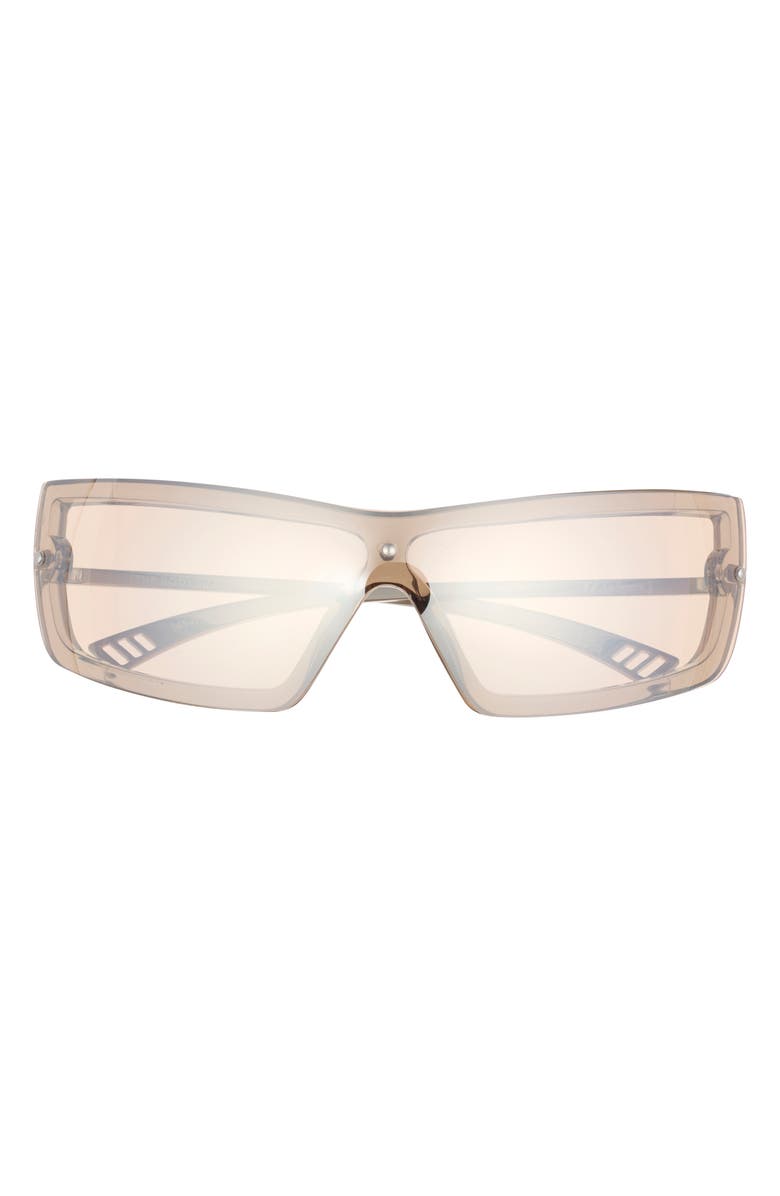 Le Specs The Bodyguard Limited Edition Oversize Shield Sunglasses, 145mm, Main, color, Smoke / Silver