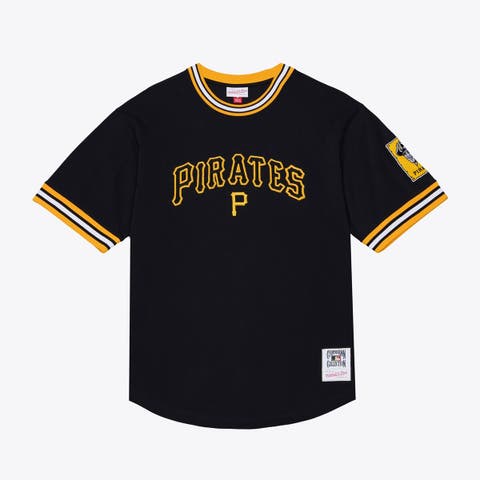 Men's Mitchell & Ness  Black Pittsburgh Pirates Wild Pitch Ringer T-Shirt