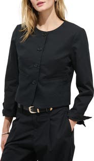 Alex Mill Soho Collarless Cotton & Linen Jacket