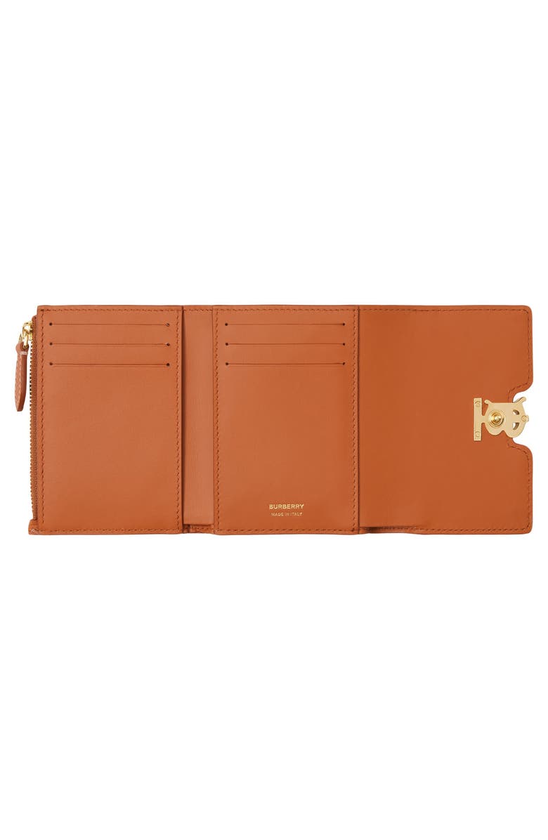 Burberry TB Monogram Trifold Leather Wallet, Alternate, color, 
