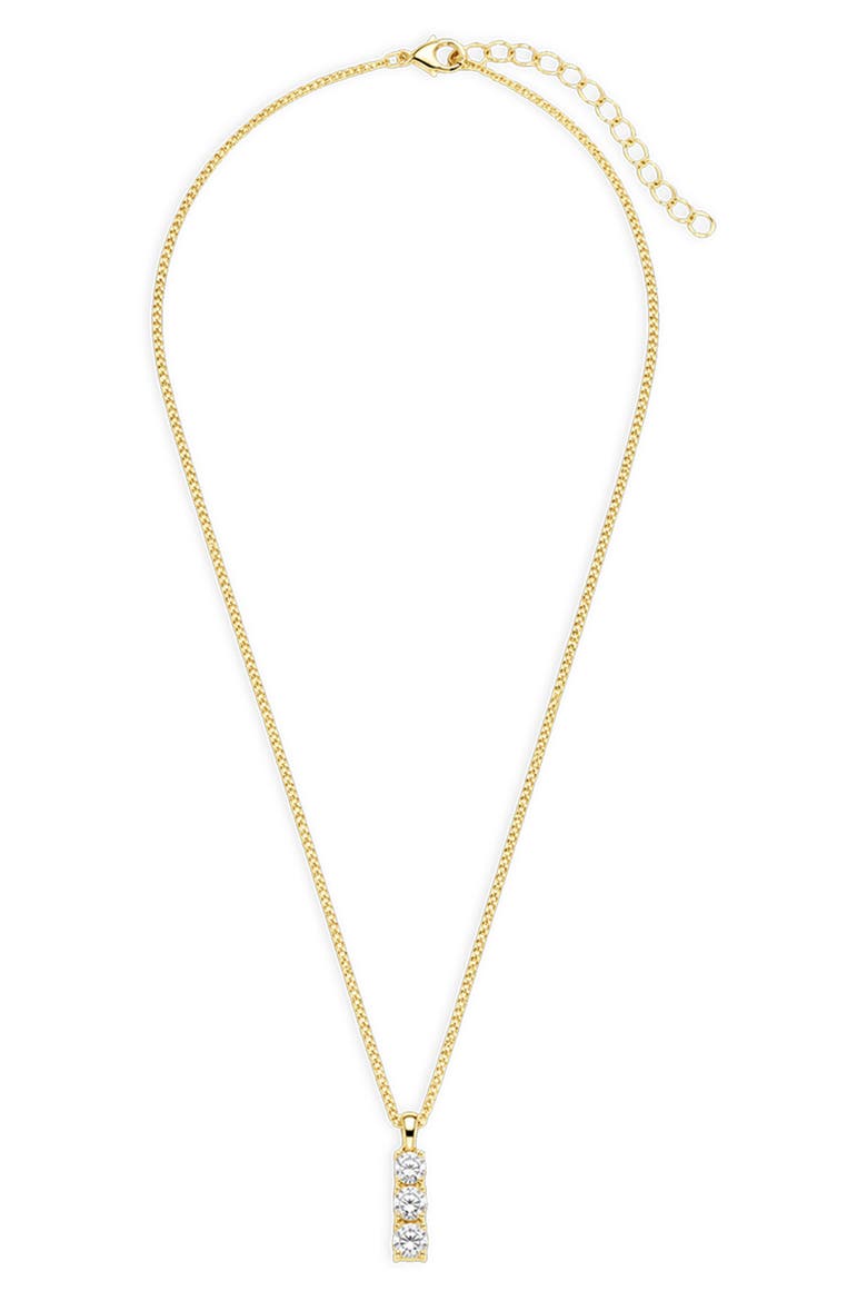 Cubic Zirconia Drop Pendant Necklace, Alternate, color, GOLD