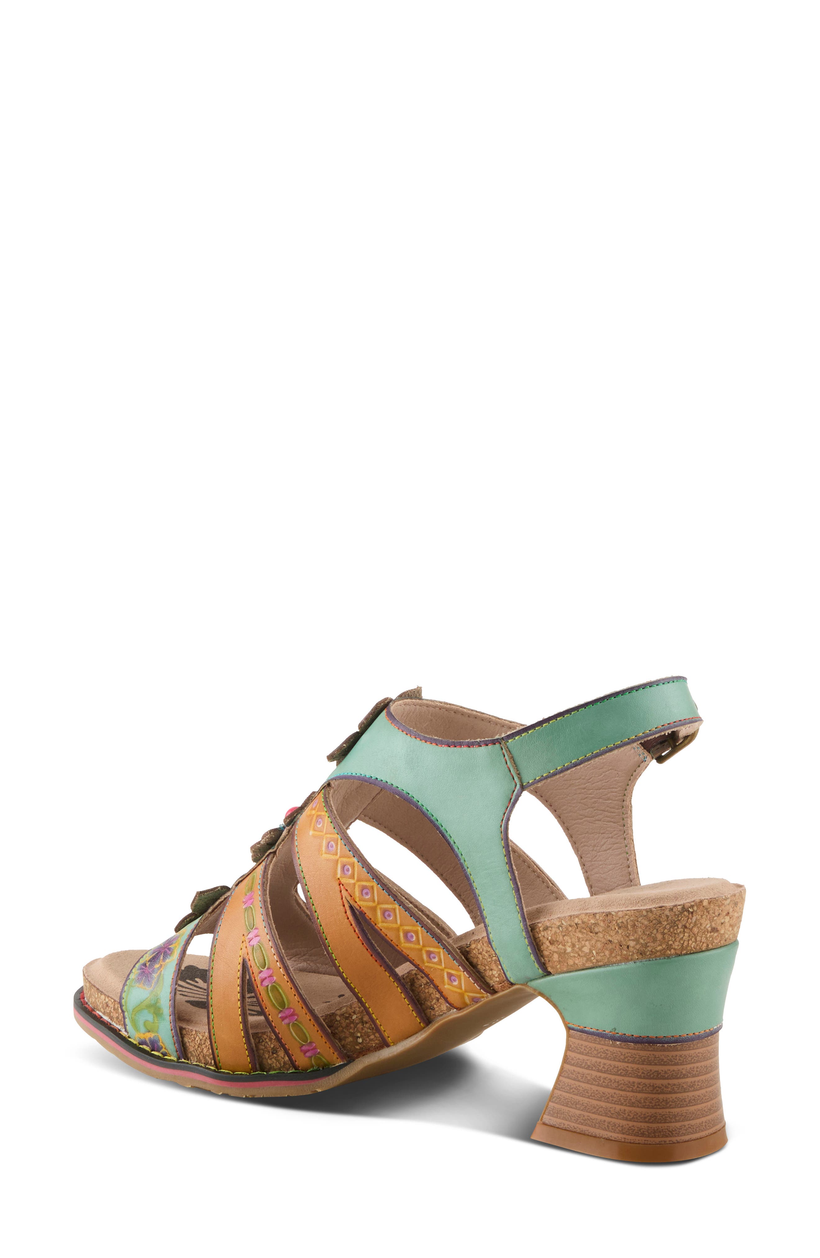 L'Artiste by Spring Step Galfriday Sandal, Alternate, color, Mint Green Multi