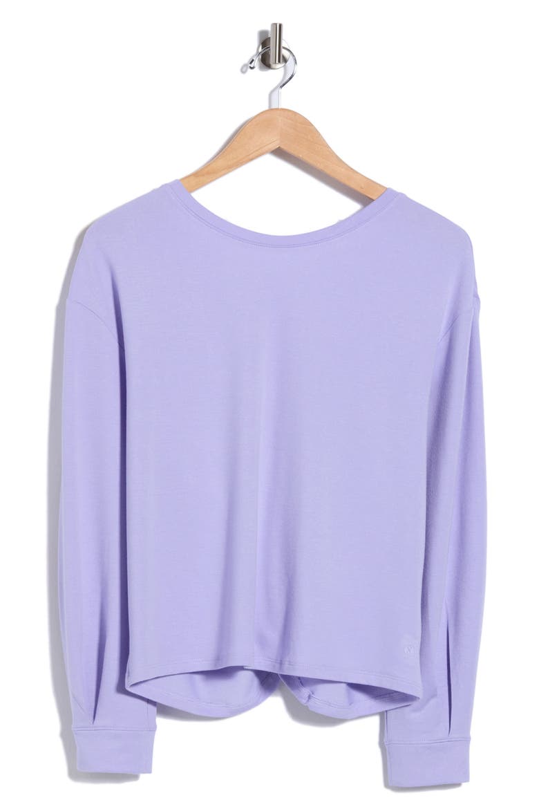 Restoration Twist Back Long Sleeve Top, Alternate, color, PURPLE TULIP