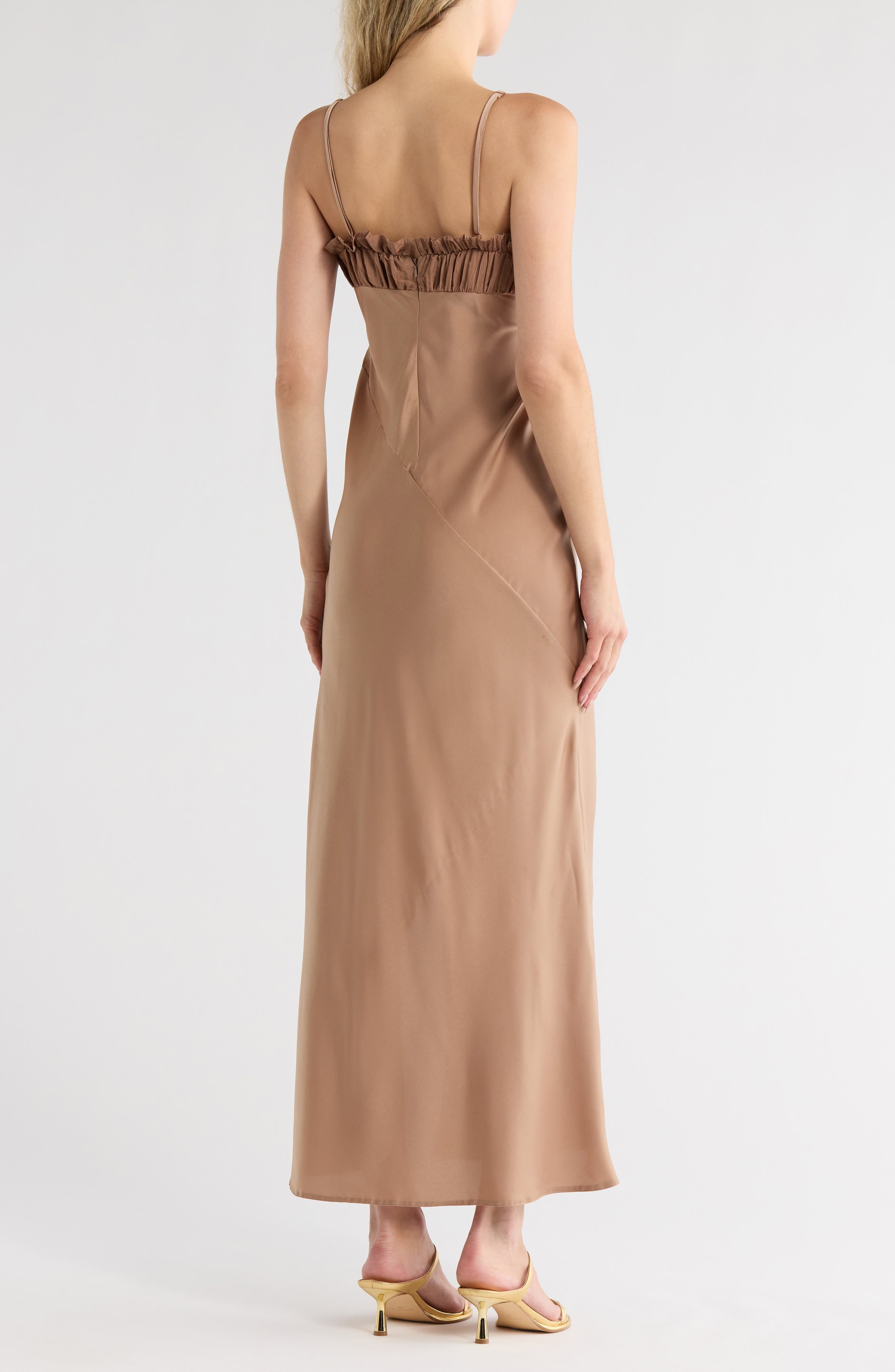 Frill Satin Gown - image 2