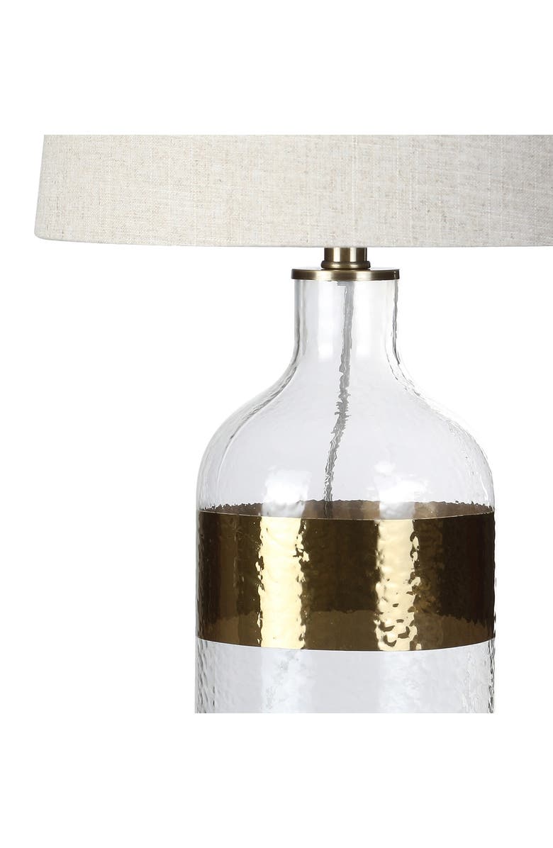 JONATHAN Y Stevens Glass LED Table Lamp, Alternate, color, Gold/Clear