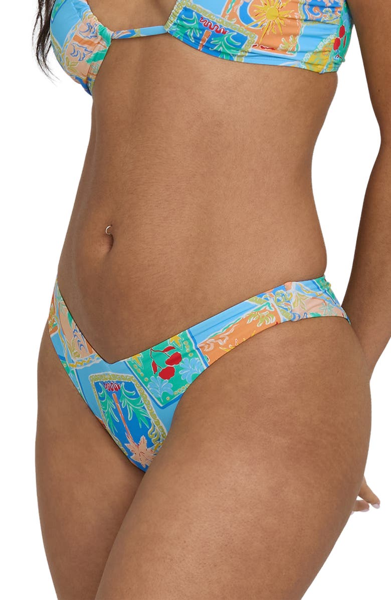 Billabong Coastal Cruise V-Cut Hike Bikini Bottoms, Alternate, color, Dream Blue