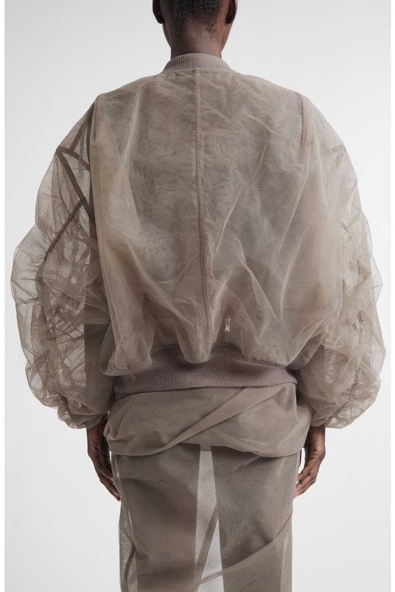 Secchia Tulle Bomber Jacket, Alternate, color, DUST