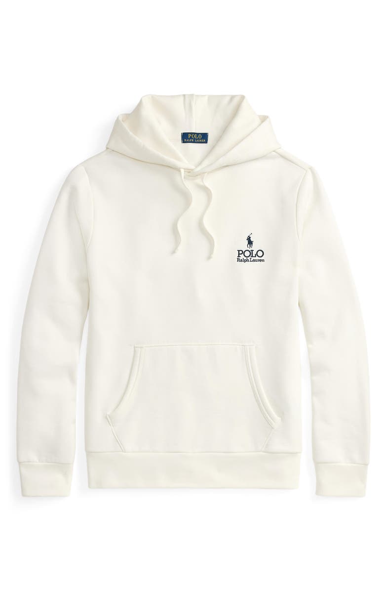 Polo Ralph Lauren Logo Fleece Hoodie, Alternate, color, Deckwash White