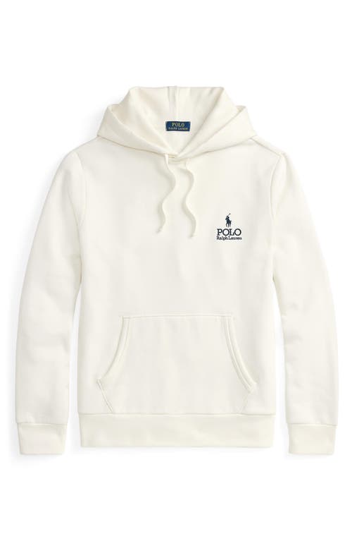 Polo Ralph Lauren Logo Fleece Hoodie In White