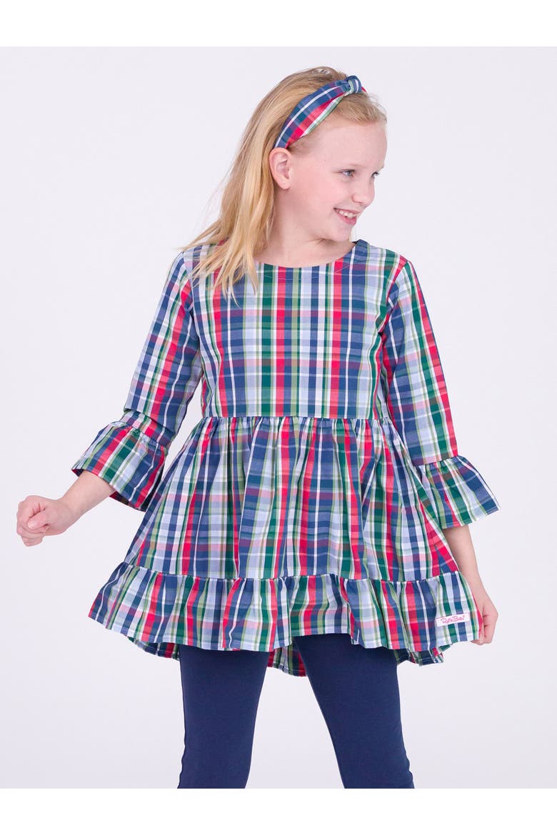 Baby Girls High Low Ruffle Tunic, Alternate, color, Prep School Plaid