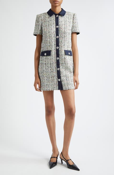 mistreass Knit Top Set Tweed Mini Dress（????????? 
