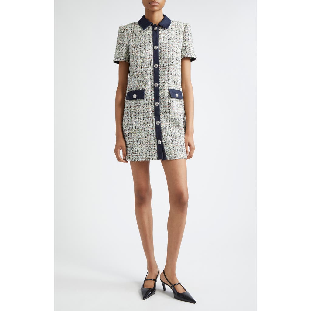 Cinq à Sept Anya Bouclé Pammy Dress in Patina Multi  product