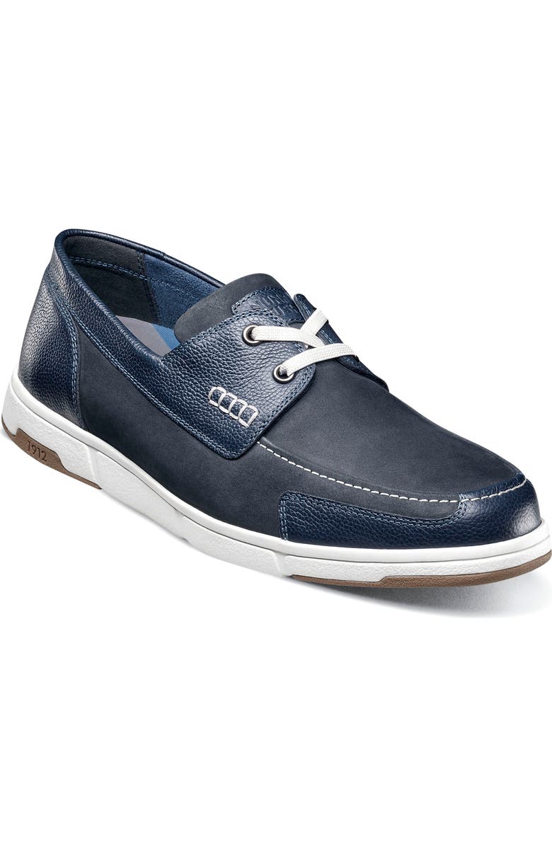 NUNN BUSH Luca Boat Shoe, Main, color, Navy Multi