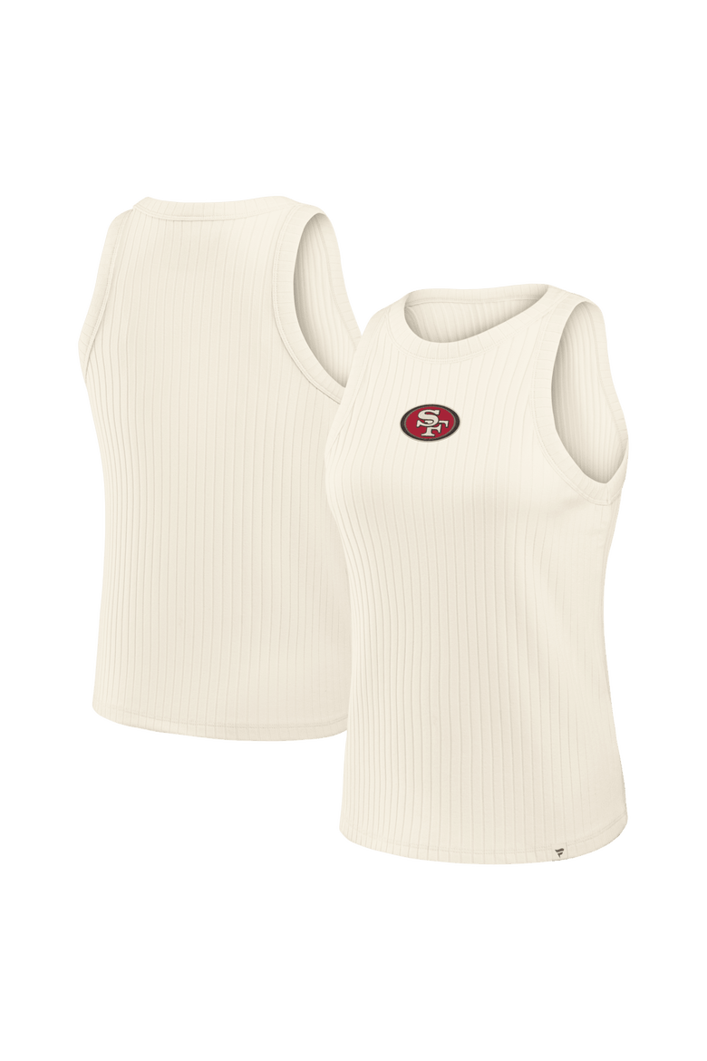 Women's Fanatics Cream San Francisco 49ers Star Play Tri-Blend Ribbed Tank Top, Main, color, Cream