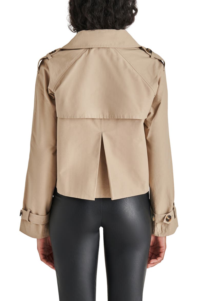 Sirus Crop Trench Coat, Alternate, color, KHAKI