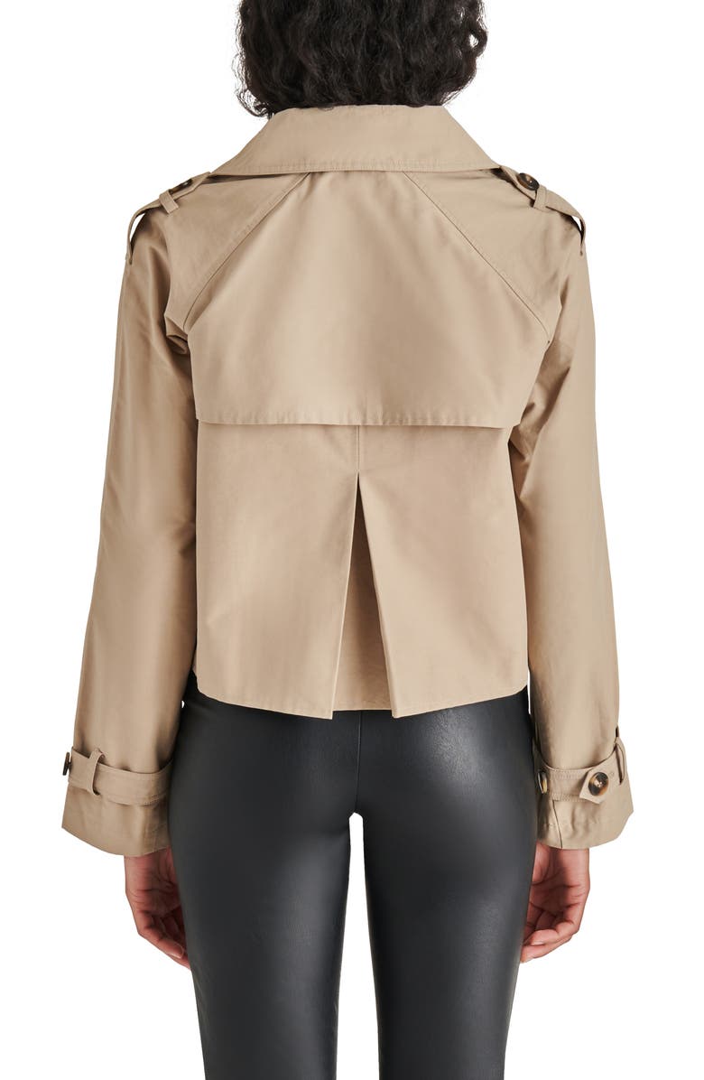 Steve Madden Sirus Crop Trench Coat, Alternate, color, 