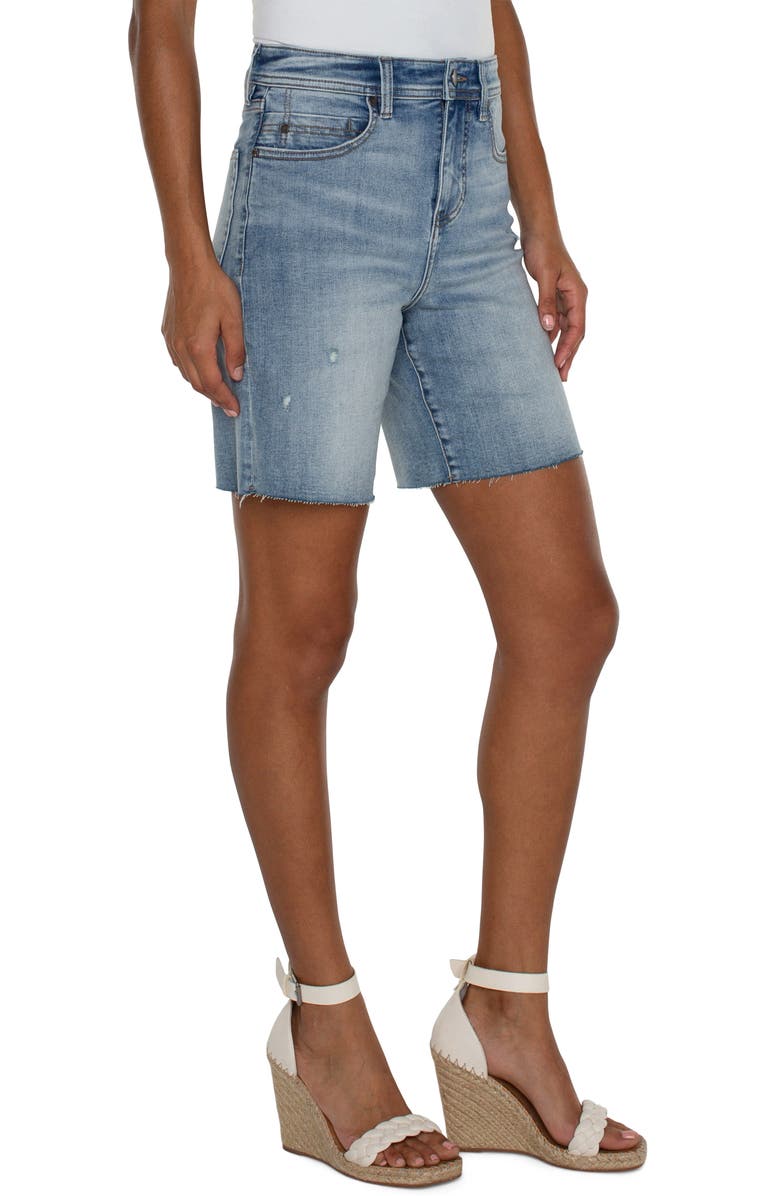 Liverpool Los Angeles Tucker Mid Thigh Denim Cutoff Shorts, Alternate, color,