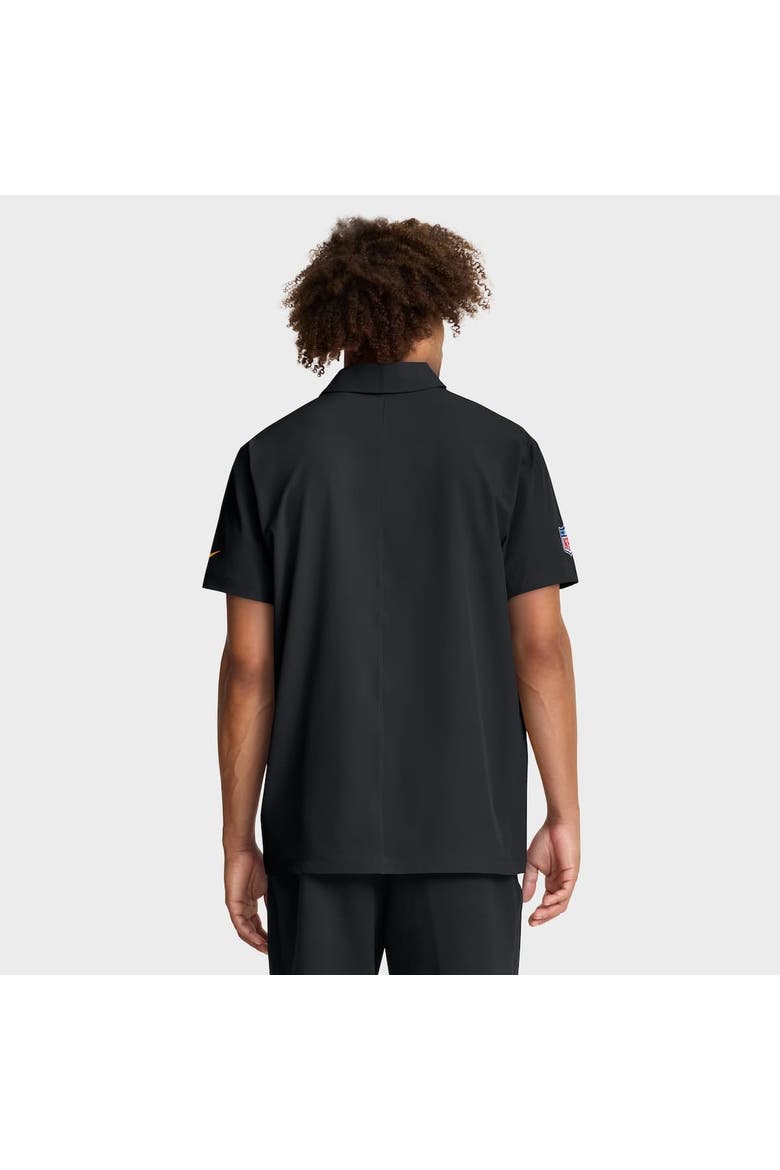 Men's Nike Black Pittsburgh Steelers Sideline City Pride Woven Performance Polo, Alternate, color, Black