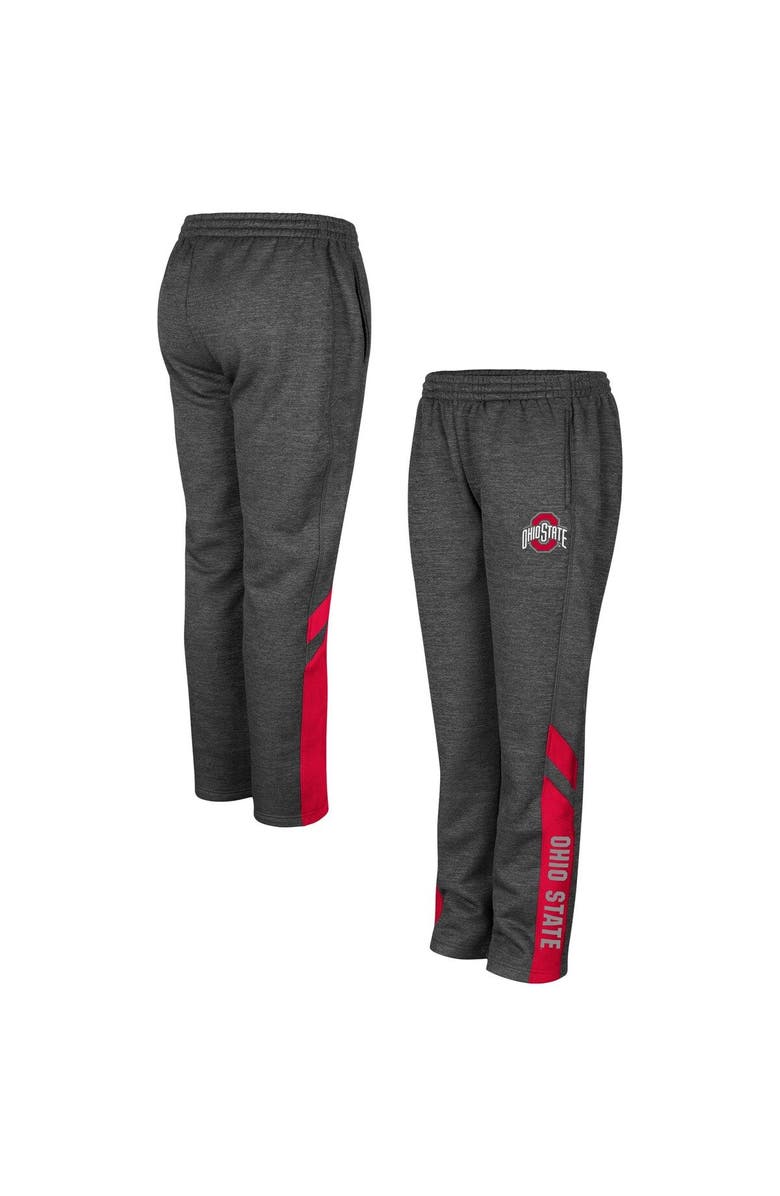 COLOSSEUM Youth Colosseum Heathered Charcoal Ohio State Buckeyes Fleece Pants, Main, color,