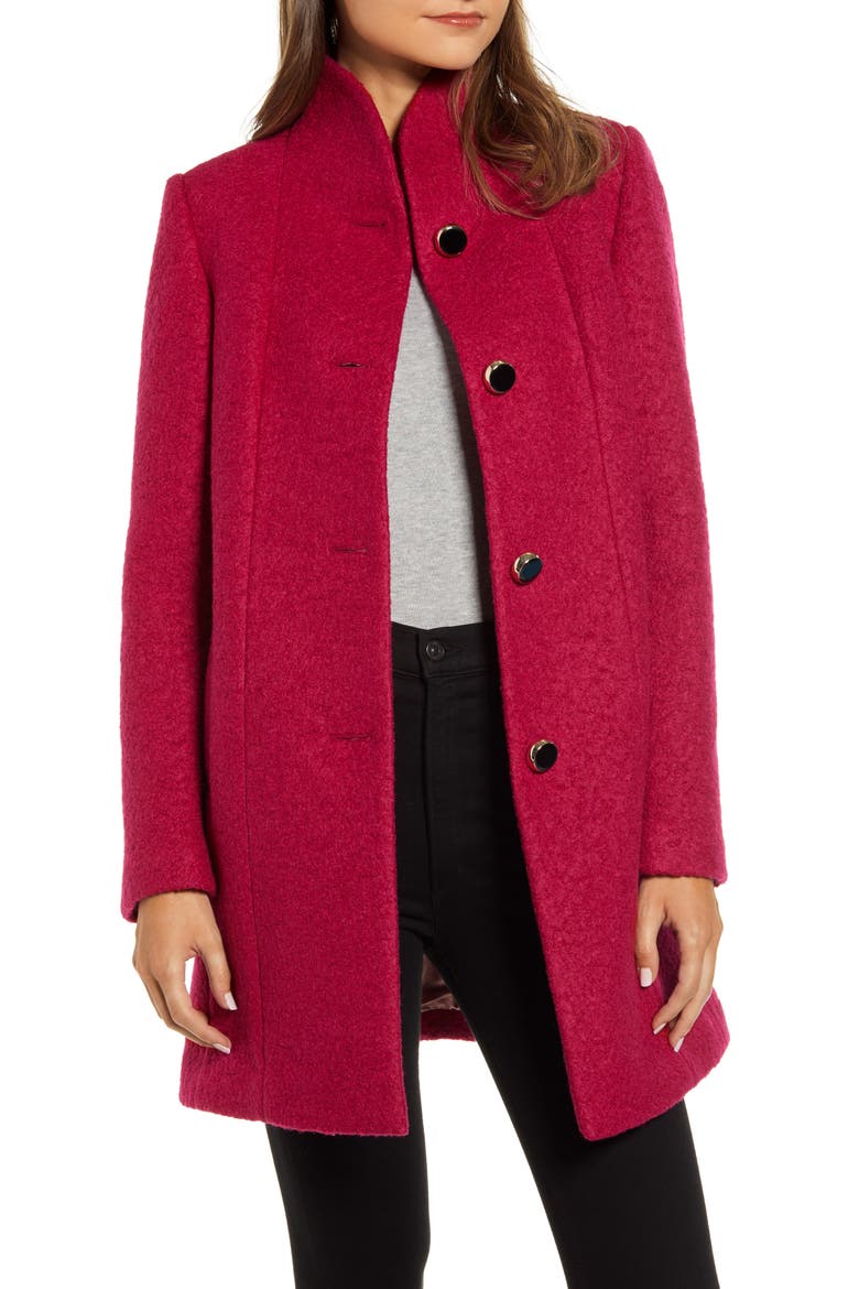 wool blend coat, Main, color, POKEBERRY