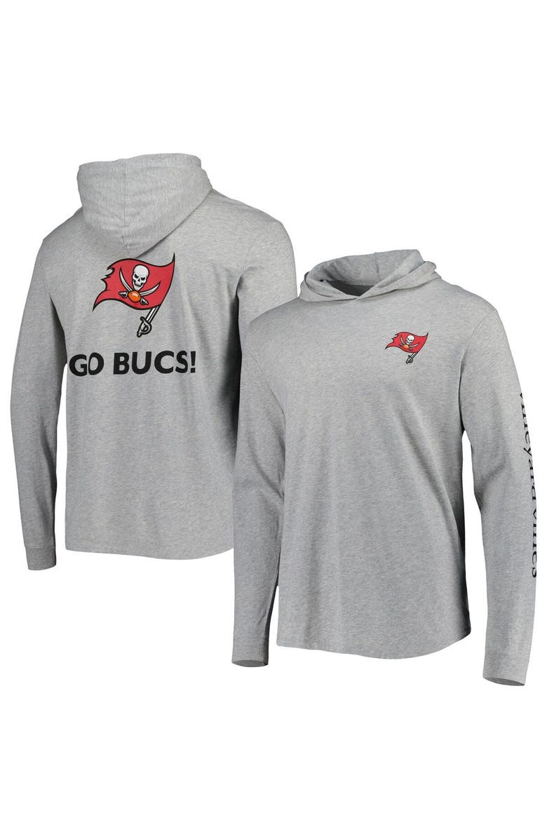 vineyard vines Men's Vineyard Vines Heathered Gray Tampa Bay Buccaneers Local Long Sleeve Hoodie T-Shirt, Main, color, Heather Gray
