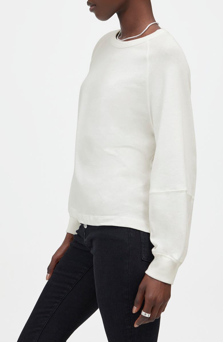 Madewell Relaxed Long Sleeve Raglan T-Shirt, Alternate, color, Eyelet White