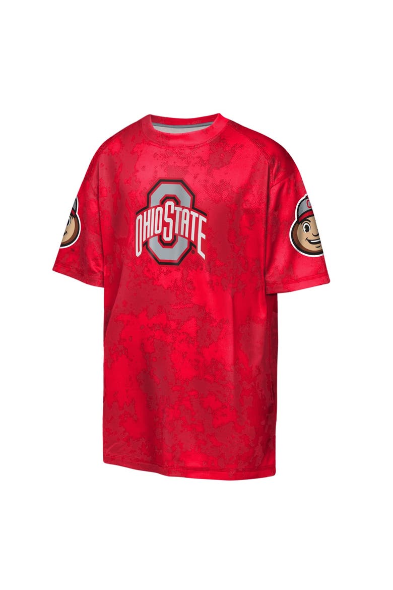 Youth Outerstuff  Scarlet Ohio State Buckeyes Off-Side Sublimated T-Shirt, Alternate, color, Scarlet
