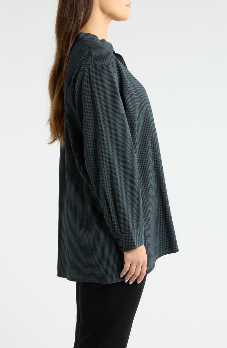 Eileen Fisher Band Collar Button-Up Shirt, Alternate, color, Eucalyptus