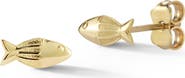 Ember Fine Jewelry <p>14K Gold Fish Stud Earrings</p>
