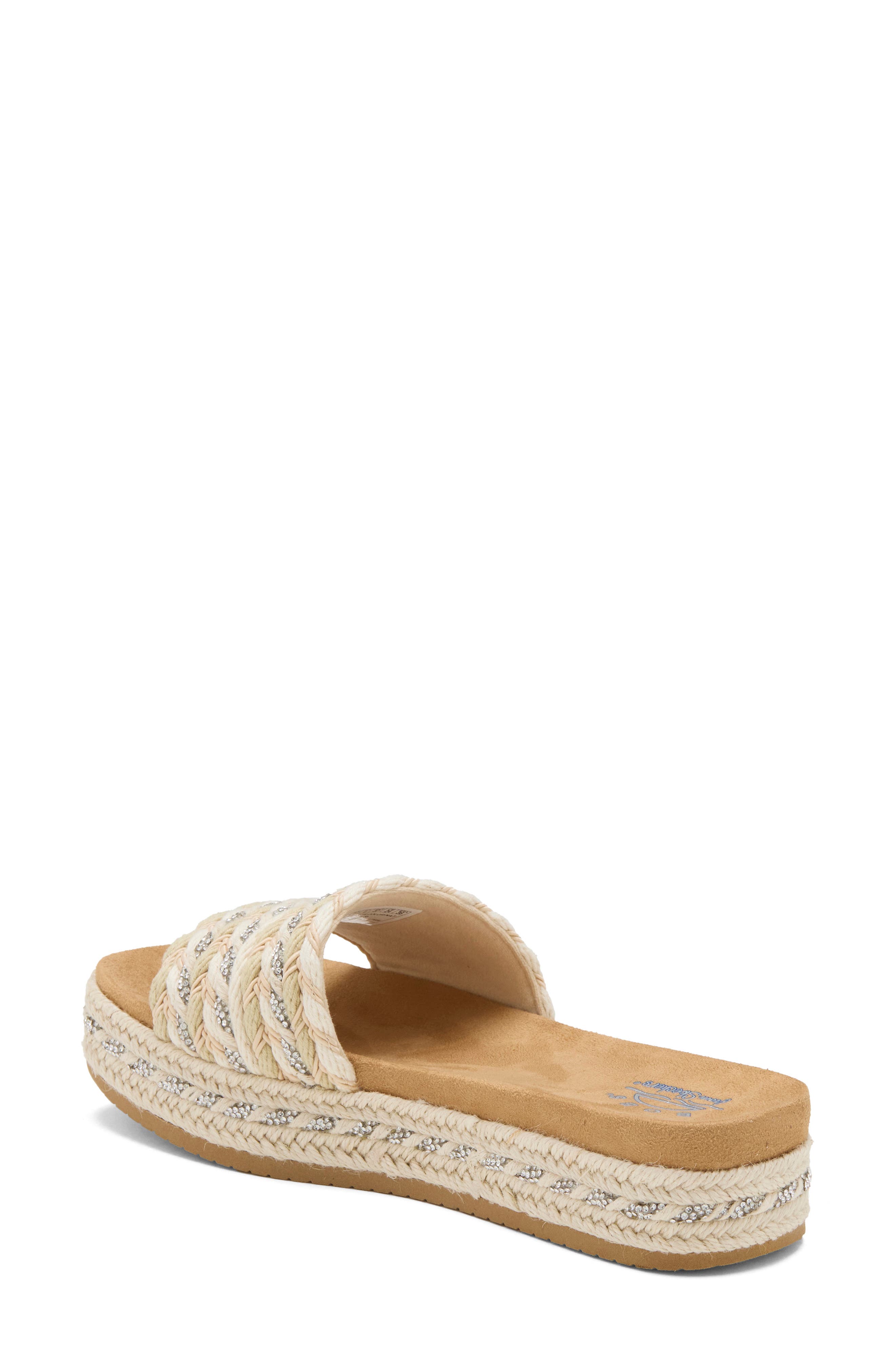 Island Peace Platform Espadrille Slide Sandal, Alternate, color, NAT