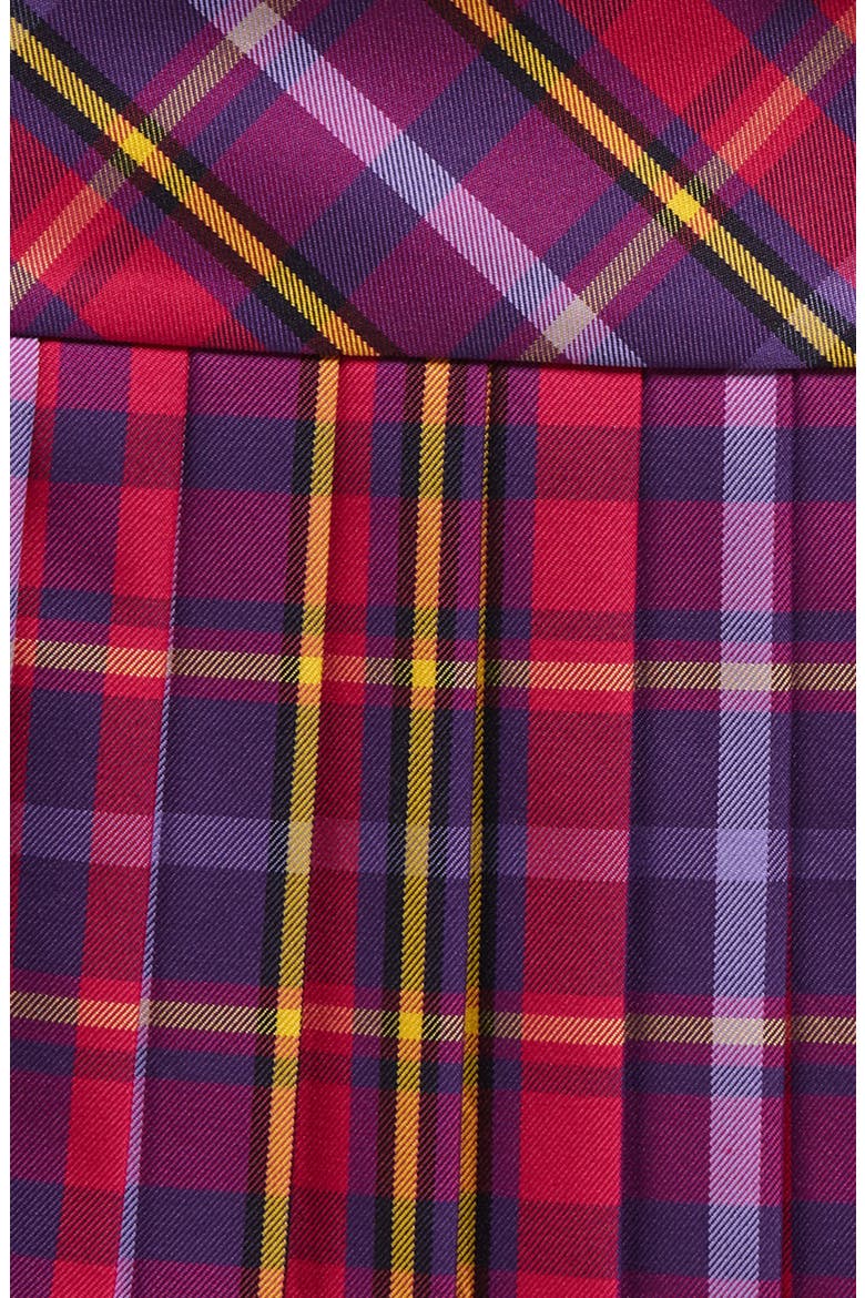 Kids' Tartan Flannel Skirt, Alternate, color, 6P890 FUXIA VIOLA GIALLO