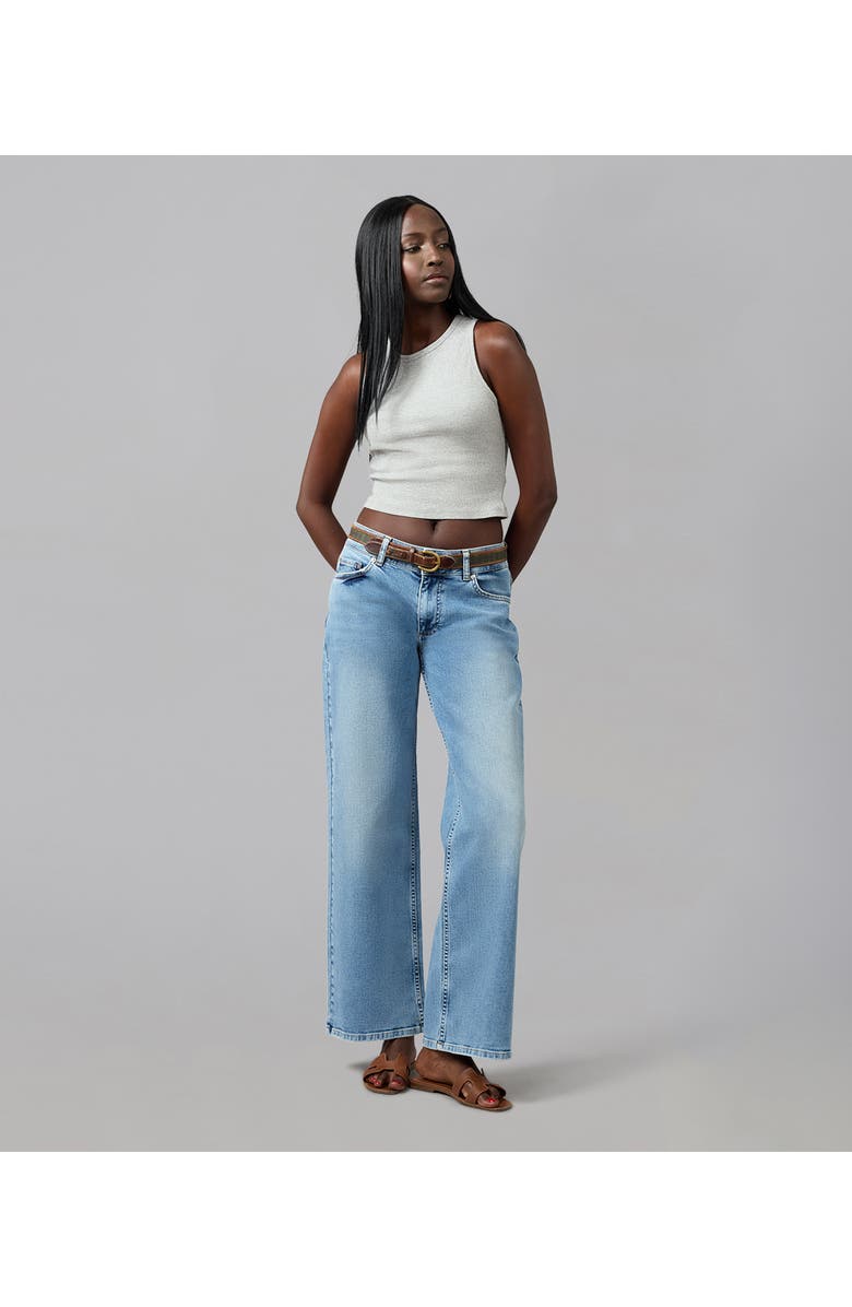 Lola Denim Miro Mid Rise Comfort Straight Jeans, Alternate, color, Denim Dusk