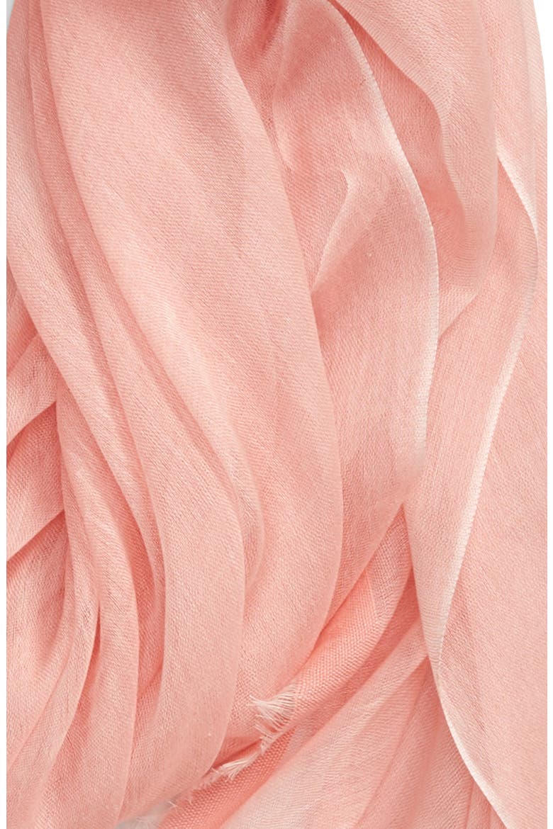 Modal & Silk Stripe Scarf, Alternate, color, PINK BLOSSOM