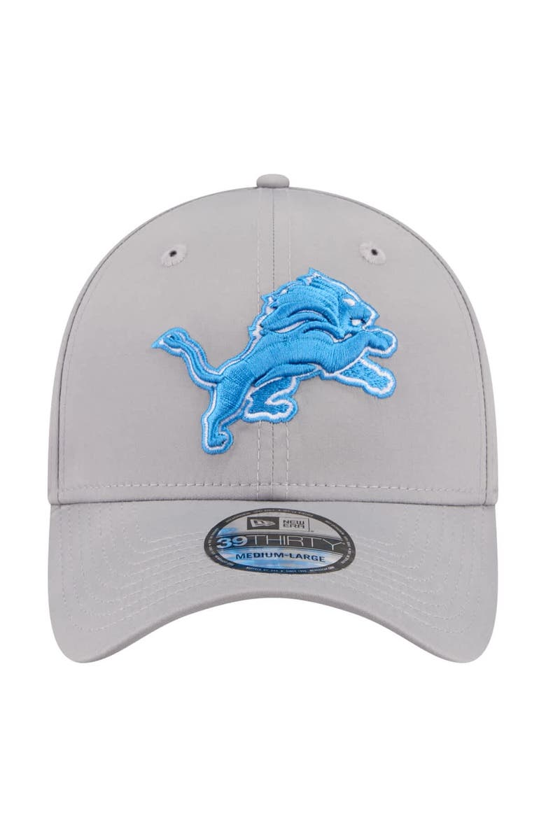 New Era Men's New Era Gray Detroit Lions Perforated 39THIRTY Flex Hat, Alternate, color, Gray