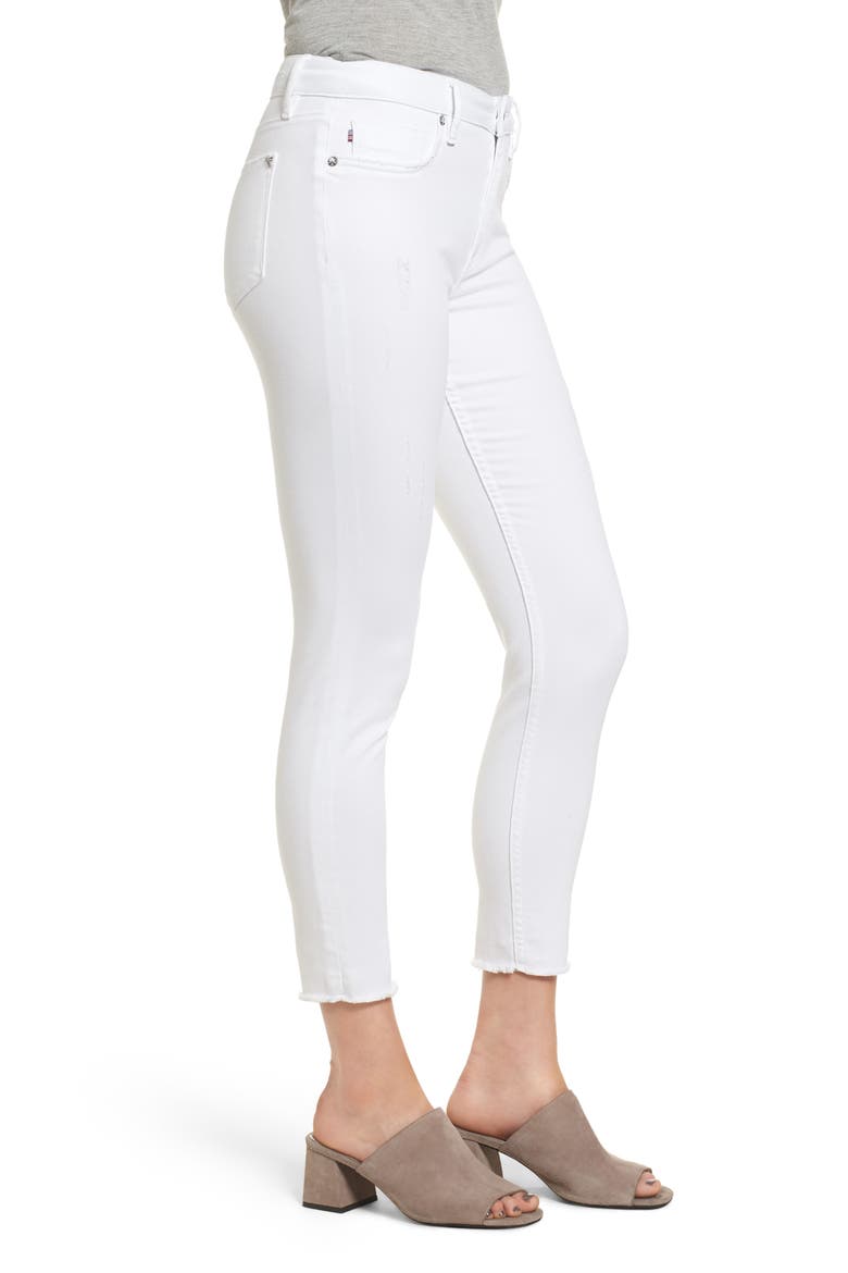 Chelsea High Waist Crop Skinny Jeans, Alternate, color, WHITE